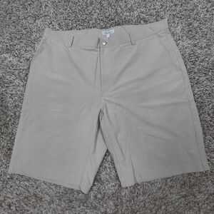 Peter Millar Shorts Mens 38 Beige Shackleford Performance Hybrid Golf Short 10"